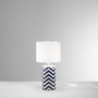 Stolní lampy dekorační - FAN I-ZENO-L Stolní lampa Zeno (bílá + modrá keramika) objímka E14, konstrukce pr. 20 x V 37,5 cm, stínidlo pr. 20 x V 18 cm - FANEUROPE - foto 2