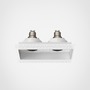 Hranatá - AST 1248022 Downlight svítidlo Trimless Square Twin nastavitelné 2x6W GU10 bílá - ASTRO Lighting - foto 2