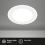 Kruhová - BRI 7994016 LED vestavné bodové svítidlo – pr. 170mm, ploché, 12W, 230V, neutrální bílá, bílé - BRILONER - foto 2