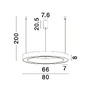 Kruhová - NV 9345641 Závěsné svítidlo MORBIDO bílý hliník a akryl LED 60W 230V 2700K - 4000K IP20 vč. dálkového ovládání stmívatelné Tuya - NOVA LUCE - foto 2