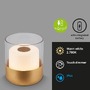Na stůl - BRILO 7483017 LED nabíjecí stolní lampa, 10 cm, 2W, 150lm, zlatá - BRILONER - foto 2