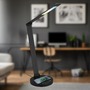 Stolní lampy pracovní - BRILO 7543015 Cuma LED lampa na psací stůl, bezdrátové nabíjení telefonu, stmívatelná, černá - BRILO - foto 2