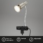 Stolní lampy s klipem - BRI 2877012P Flexibilní svítidlo se svorkou 12 cm 1xGU10 3W 250lm matný nikl (starý kód: BRI 2877-012P) - BRILONER - foto 2
