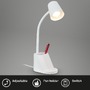 Stolní lampy pracovní - BRILO 7534016 Pahu lampička na psací stůl, nastavitelné, stojan na tužky, bílá - BRILO - foto 2