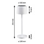 Stolní lampy dekorační - P 94879 Solární nabíjecí bateriové svítidlo Else IP44 stmívatelné 2700K bílá - PAULMANN - foto 2