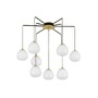 Vícečetná - NV 9009260 Závěsné svítidlo THE EGG zlatá a matný černý kov lesklé opálové sklo G9 8x5W 230V IP20 bez žárovky - NOVA LUCE - foto 2