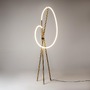 Stojací lampy - M MOD369FL-L36BS3K Stojací lampa Crochet 3000K 36W teplá bílá 2500lm černá/mosaz hliník stmívatelná - MAYTONI - foto 2