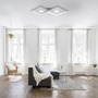 Hranatá - PN 8378-55 AMARA LED stropní svítidlo v barvě oceli moderní design s funkcí stmívání a dálkovým ovladačem 2700-5000K - PAUL NEUHAUS - foto 2