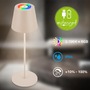 Stolní lampy dekorační - BRILO 7510011 Calida 3 v 1 RGBW stolní lampička bezdrátová IP44, stmívatelné, dotykový vypínač, béžová - BRILO - foto 2