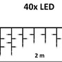 Venkovní krápníky - DLED LWI25W DECOLED LED světelné krápníky Hobby Line, 2x0,5m, teple bílá, 40 diod, pouze do interiéru. - foto 2