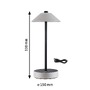 Stolní lampy dekorační - P 71174 Mobilní stolní lampa Pellini CCT 2W béžová/černá mat - PAULMANN - foto 2