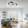 Bodová - LD 12152-18 LOKI LED stropní svítidlo černé 3 ramenné otočné spoty opálové sklo 3000K - JUST LIGHT - foto 2
