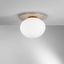 Kruhová - FAN I-RIPPLE-PL35-ORO Stropní přisazené svítidlo Ripple zlatá, patice E27, 35 x 35 x 28 cm - FANEUROPE - foto 2