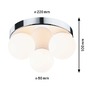 Kruhová - P 71062 Selection Bathroom stropní svítidlo Gove IP44 G9 230V max. 3x20W chrom/satén - PAULMANN - foto 2