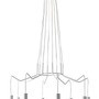 Dekorativní - FAN I-HABITAT-S8 BCO Závěsné svítidlo Habitat, bílé, 8 x E27, 85 x 120 cm - FANEUROPE - foto 2
