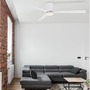 Ventilátory - NV 9952325 Stropní ventilátor DELL tělo z hliníku matná bílá 3ABS dřevěné listy - NOVA LUCE - foto 2