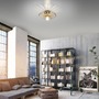 Dekorativní - LD 15635-60 SPIKE LED stropní svítidlo 30x30 matná mosaz kruhové laťový vzhled - LEUCHTEN DIREKT / JUST LIGHT - foto 2
