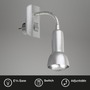 S ramenem - BRI 2739014P Flexibilní svítidlo do zásuvky 22 cm 1x E14 25W titan (starý kód: BRI 2739-014P) - BRILONER - foto 2
