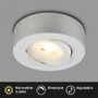 Bodová - BRI 7990014 LED vestavné / přisazené bodové svítidlo – pr.90mm, stmívatelné, 5W, 230V, teplá bílá, nastavitelné, matný chrom - BRILONER - foto 2