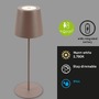 Stolní lampy dekorační - BRILO 7508012 Kiki stolní lampička bezdrátová, dotykový vypínač, nastavitelná výška, stmívatelné, nabíjecí, písková hnědá - BRILO - foto 2