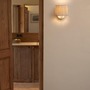 Dekorativní - FARO 64306-35 SAMBA bílá/skládaná béžová nástěnná lampa - FARO - foto 2