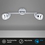 Koupelnová - BRI 2995028 LED bodové svítidlo 32,4 cm 2x4W 350lm chrom (starý kód: BRI 2995-028) - BRILONER - foto 2