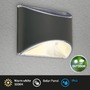 Nástěnná - BRILO 3133015 Solární LED nástěnné svítidlo, 10 cm, antracit - BRILO - foto 2
