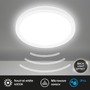 Kruhová - BRILO 7524416 Move LED stropní svítidlo IP44, přímé a nepřímé osvětlení, pohybové čidlo, kruhové 24 cm, bílé - BRILO - foto 2