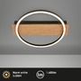 Kruhová - BRILO 3908014 Kada LED stropní svítidlo, dekor dřeva, teple bílé světlo, oválné 34x30 cm, černá/dřevo - BRILO - foto 2