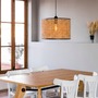 Válec - FARO 64315-49 MAMBO 450 závěsné svítidlo, černá/ratan, pr.450 - FARO - foto 2
