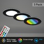 Kruhová - BRI 7035-035 RGB-CCT LED vestavná svítidla sada, pr.9,2 cm, 3x LED, 4,8 W, 450 lm, černá - BRILONER - foto 2