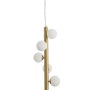 Dekorativní - NV 9724582 Závěsné svítidlo JAKLIN opálové sklo antický mosazný kov zlatý kabel G9 5x5W 230V IP20 bez žárovky - NOVA LUCE - foto 2