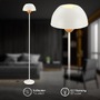 Stojací lampy - BRILO 1591011 Gryde stojanová lampa – s vypínačem, E27 patice, max. 10W, kávová/světlešedá - BRILO - foto 2