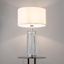 Stolní lampy dekorační - M MOD304TL-01CH Stolní lampa Muse 60W E27 bílá textilní stínidlo kov sklo - MAYTONI - foto 2