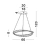 Kruhová - NV 9333061 Závěsné svítidlo AURELIA zlatý kov a křišťál LED 36W 230V 3500K IP20 stmívatelné - NOVA LUCE - foto 2