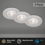 Kruhová - BRI 7036-034 LED vestavná svítidla, pr.9 cm, 3x LED, 4,9 W, 480 lm, matný chrom - BRILONER - foto 2