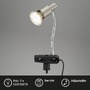 Stolní lampy s klipem - BRI 2877-012P Flexibilní svítidlo se svorkou 12 cm 1xGU10 3W 250lm matný nikl - BRILONER - foto 2