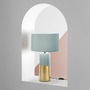 Stolní lampy dekorační - FAN I-TATAKA-L-BO Stolní lampa LUME TATAKA zelená PAVONE/zlatá, 1xE27, 33 x 33 x 55 cm - FANEUROPE - foto 2