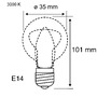 E14 - P 29201 Eco-Line Filament 230V LED svíčka E14 4W 3000K čirá - PAULMANN - foto 2