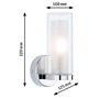Dekorativní - P 71076 Selection Bathroom nástěnné svítidlo Luena IP44 E14 230V max. 20W chrom/sklo - PAULMANN - foto 2