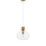 Koule - NV 9236600 Závěsné svítidlo CINZIA čiré sklo bílý kabel mosazný zlatý kov E27 1x12W 230V IP20 bez žárovky - NOVA LUCE - foto 2