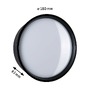 Nástěnná - P 94696 LED venkovní nástěnné svítidlo Platomo IP44 kruhové 180mm 3000K 14,5W 230V černá umělá hmota - PAULMANN - foto 2