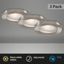 Kruhová - BRI 7181-032 3ks sada LED vestavné svítidlo, pr. 8,5 cm, 5 W, matný nikl - BRILONER - foto 2