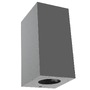 Nástěnná - NOR 49731010 Venkovní nástěnné svítidlo Canto Maxi Kubi 2 2x28W GU10 šedá čirá - NORDLUX - foto 2