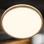 Kruhová - BRI 3870014 Acorus W stropní svítidlo pr.28 cm - 12W, 1200lm, LED, IP44, teplá bílá, bílé/dřevo - BRILONER - foto 2