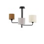 Dekorativní - NV 9151403 Stropní svítidlo BITONTO černý kov bílé stínidlo E14 3x5W 230V IP20 bez žárovky - NOVA LUCE - foto 2