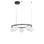 Kruhová - NV 9919603 Závěsné svítidlo JOLINE černý kov a hliník bílé opálové sklo LED 40W 240V 3200K IP20 - NOVA LUCE - foto 2