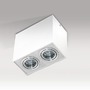 Downlight - AZZ AZ1354 Stropní bodové přisazené svítidlo Azzardo Eloy 2 white/aluminium AZ1354 GU10 2x50W IP20 18,5cm hranaté bílo-hliníkové - AZZARDO - foto 2