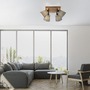Bodová - LD 11583-79 GREEN MICH LED nástěnné svítidlo přírodní dřevo 4 ramenné hranaté látkové stínidlo - LEUCHTEN DIREKT / JUST LIGHT - foto 2