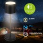 Stolní lampy dekorační - BRILO 7521015 Sigo LED stolní lampička bezdrátová IP44, stmívatelné, s nabíjecí základnou, černá - BRILO - foto 2